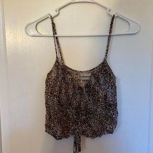 Animal print crop tank